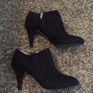 Black heeled booties